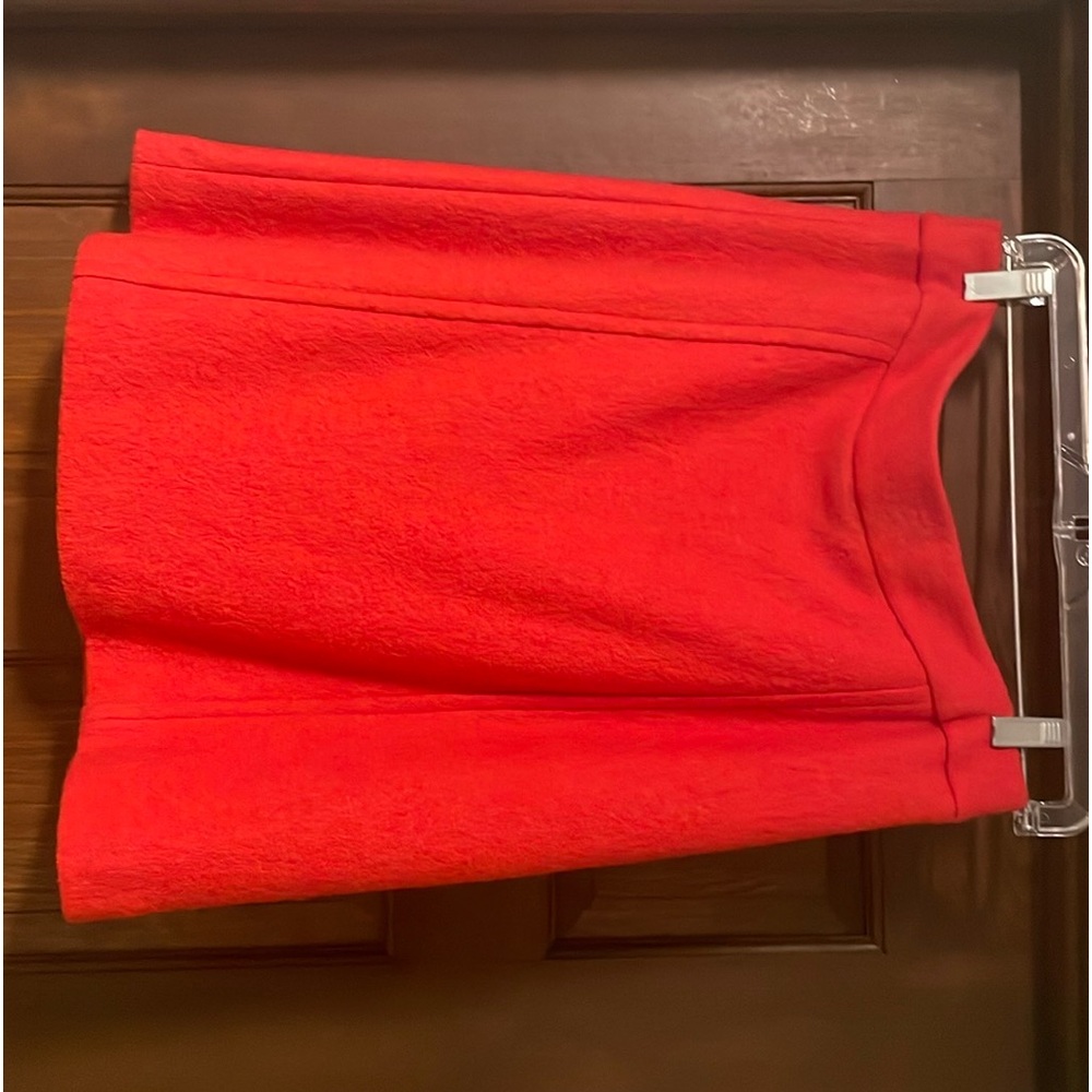 Red Ann Taylor boiled wool skirt